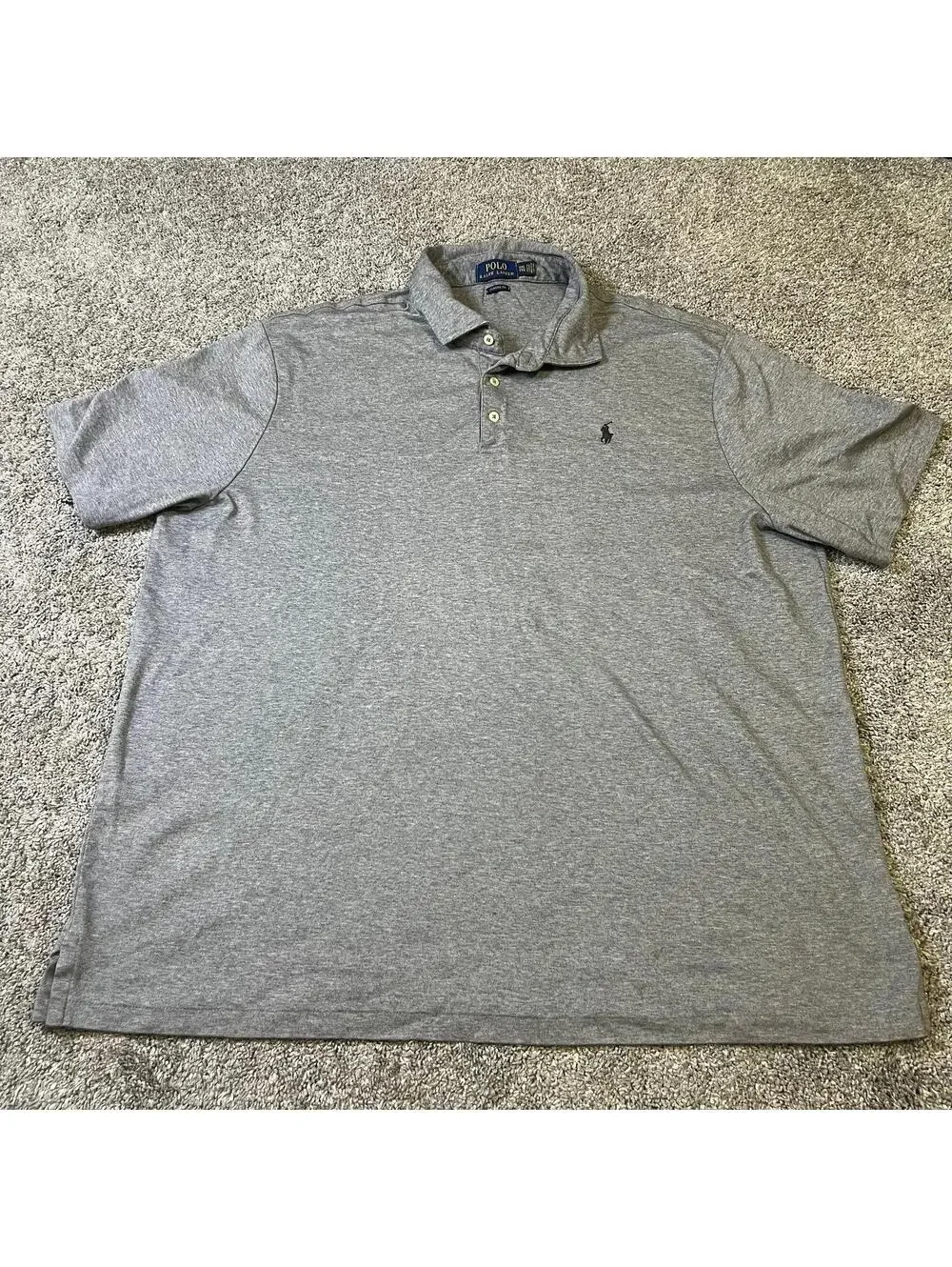 Polo Ralph Lauren Men's Gray Short Sleeve Custom Fit Polo size XXL